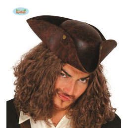 Cappello Pirata Marrone in similpelle