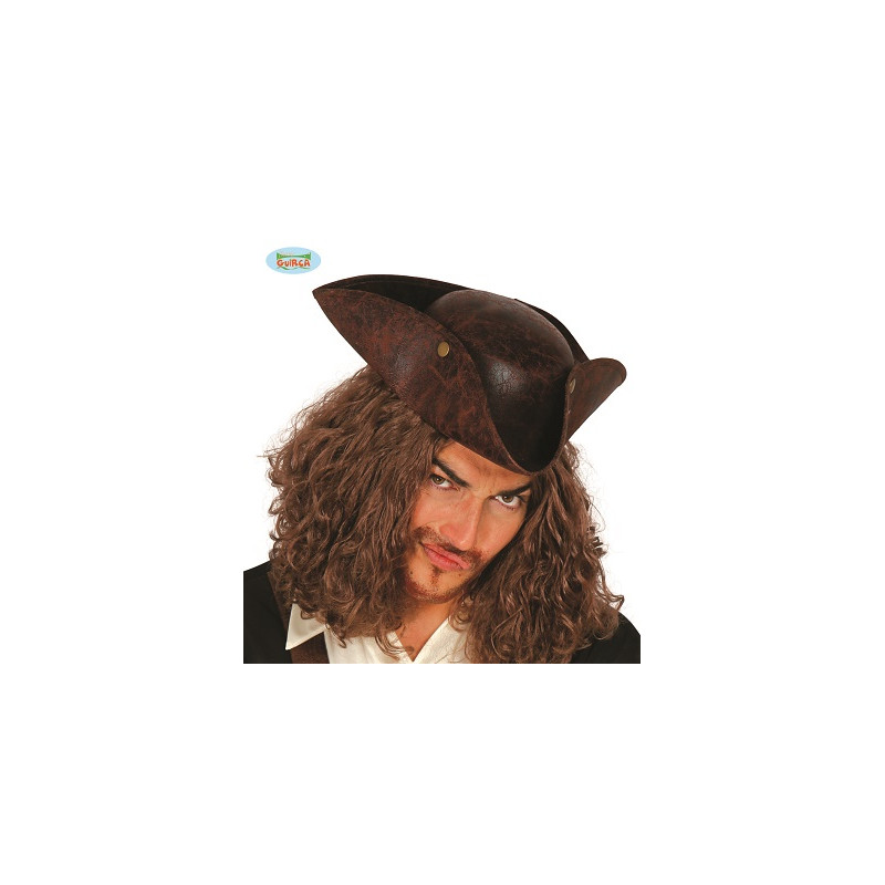 Cappello Pirata Marrone in similpelle
