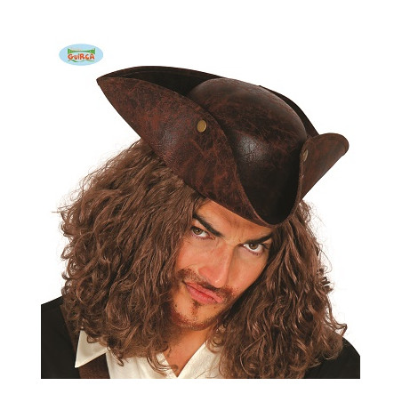 Cappello Pirata Marrone in similpelle