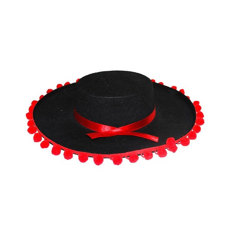 Cappello Spagnolo con pallini rossi