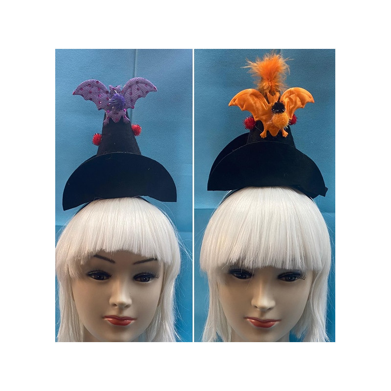 Cappello Strega Mini con cerchietto - 2 col ass