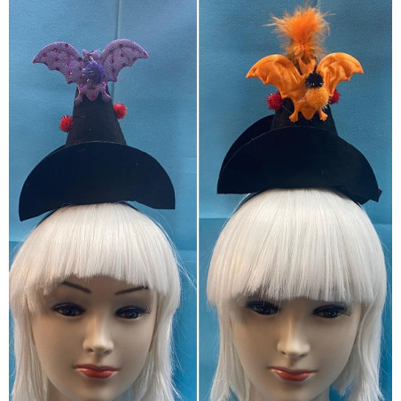 Cappello Strega Mini con cerchietto - 2 col ass
