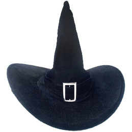 Cappello Strega Nero in velluto