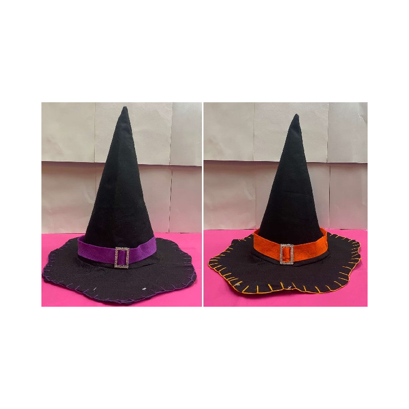 Cappello Strega Viola e Arancione