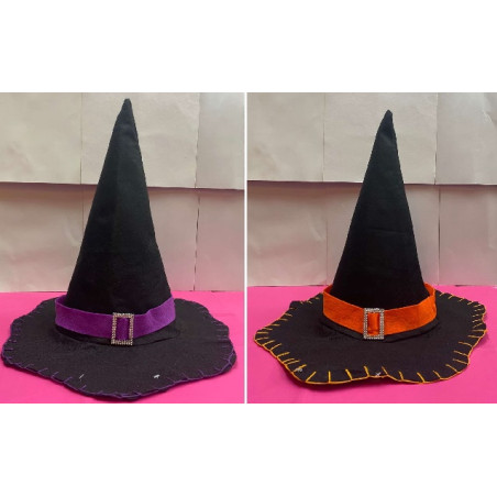 Cappello Strega Viola e Arancione