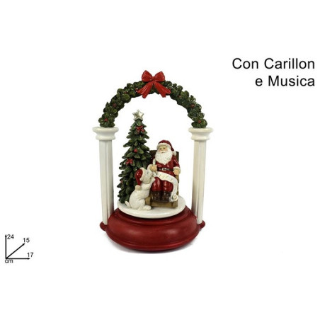 Carillon Babbo Natale in resina