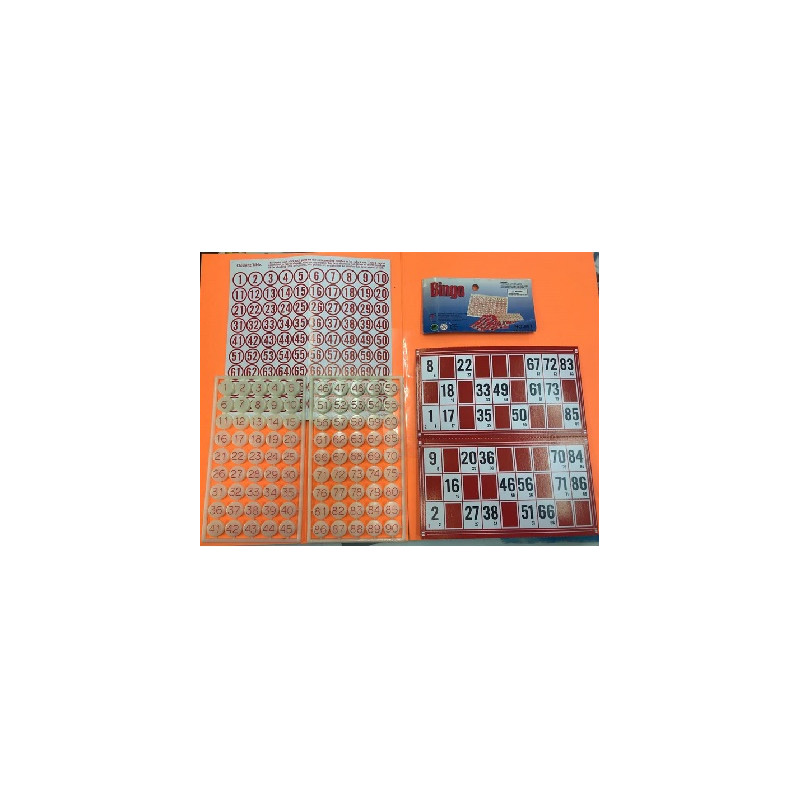 Cartelle Tombola con numeri in plastica
