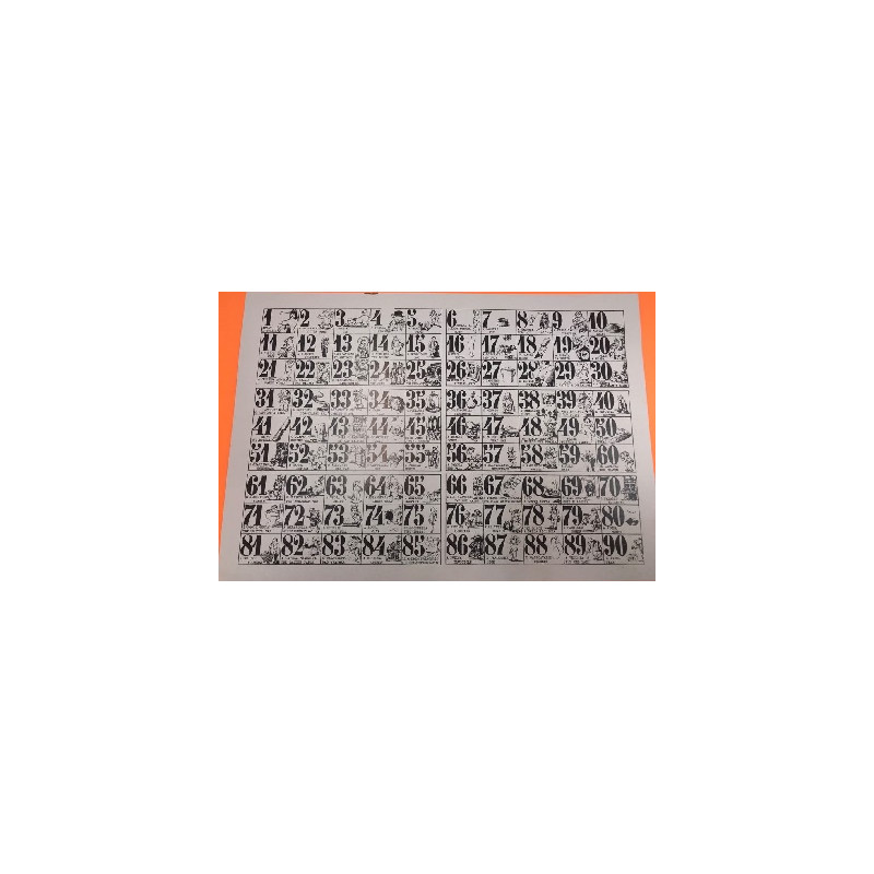 Cartellone Tombola con Smorfia