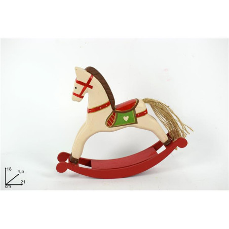 Cavallo a Dondolo in legno 18x21 cm