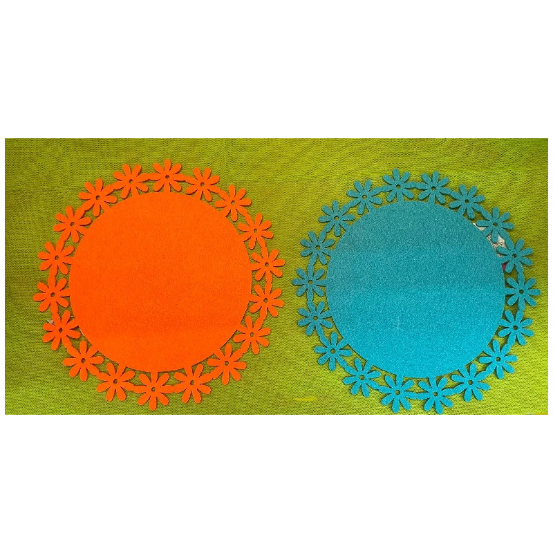 Centrino Tondo in feltro 25 cm - 2 colori ass