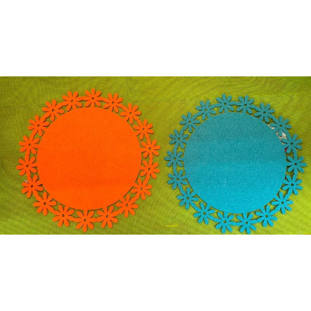 Centrino Tondo in feltro 25 cm - 2 colori ass