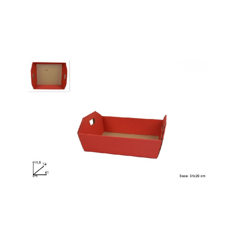 Cesta Rettangolare Rossa 34x29 cm