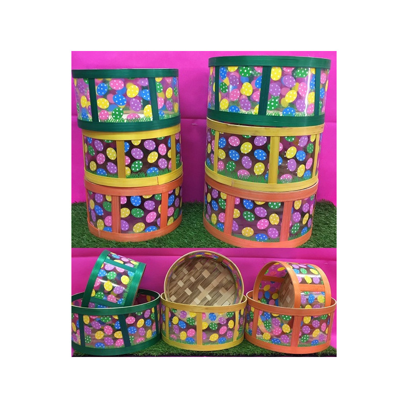 Cestino Tondo Decorato col ass (cf. 2 pz)