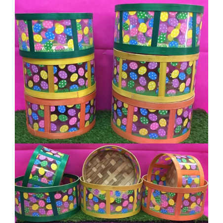 Cestino Tondo Decorato col ass (cf. 2 pz)
