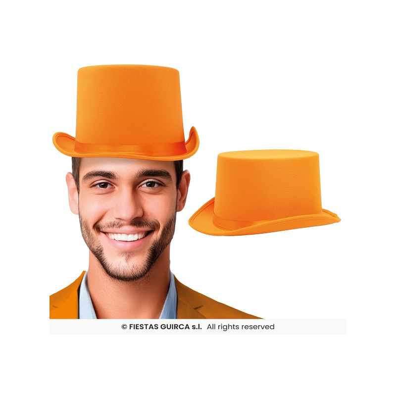 Cilindro Arancione in Raso