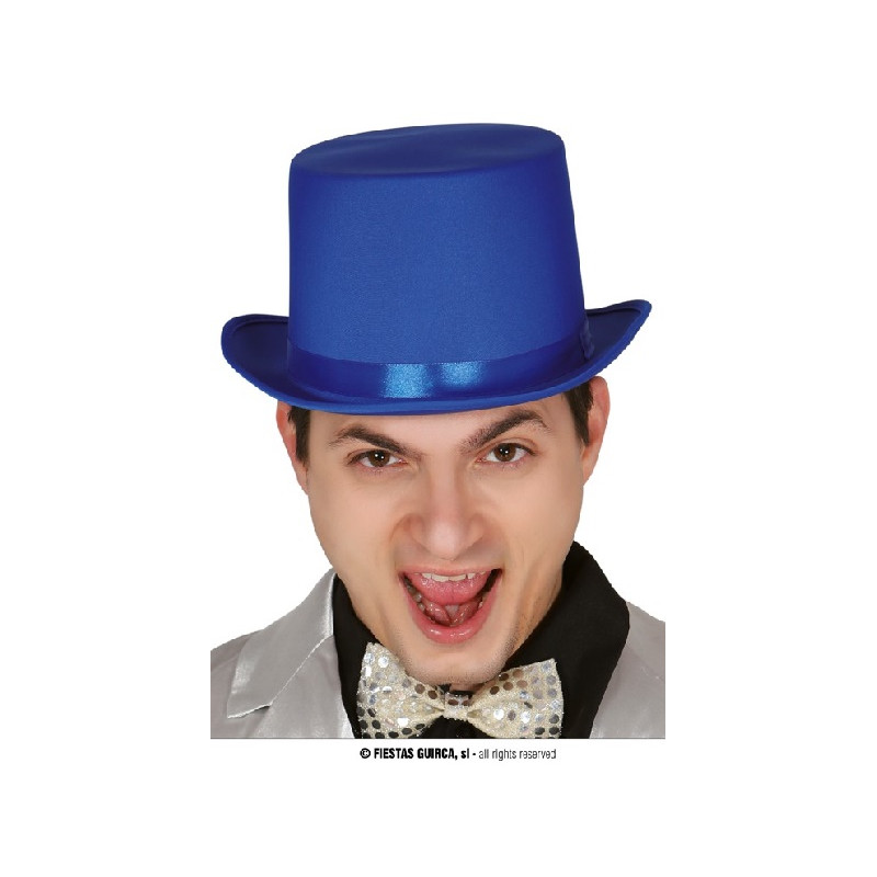 Cilindro Blu' in Raso