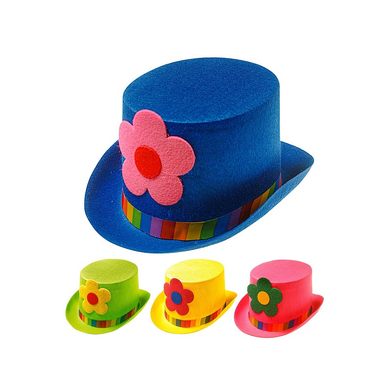 Cilindro Clown con fiore