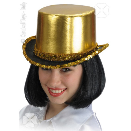 Cilindro Oro in Raso con pajlettes