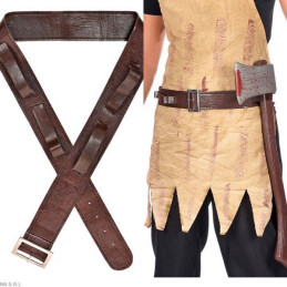 Cintura Marrone con 4 fondine postaspade e armi