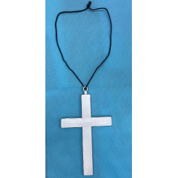 Collana Croce Argento in plastica