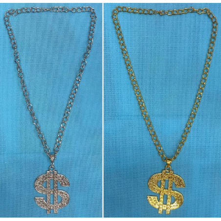 Collana Dollaro Oro e Argento in metallo