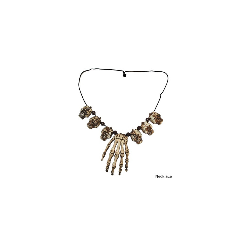 Collana Tribale con Mano e Teschi