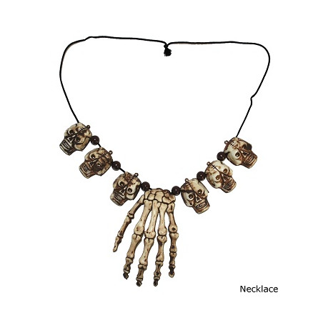 Collana Tribale con Mano e Teschi