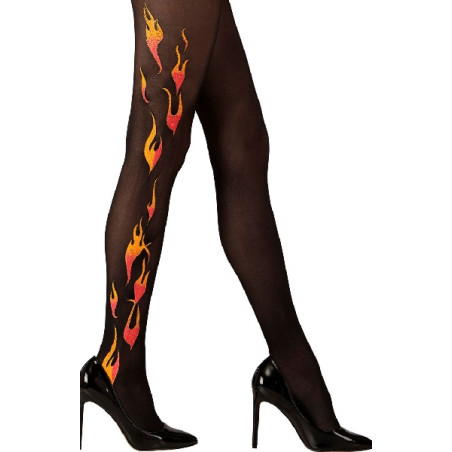 Collant Diavolessa con fiamme