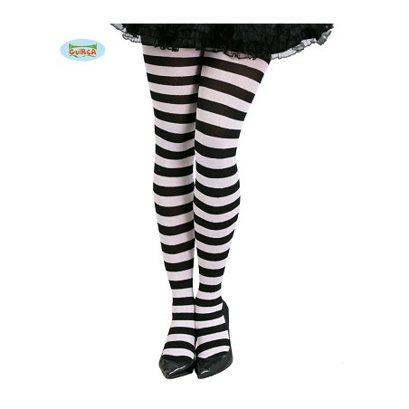 Collant Rigato Bianco/Nero