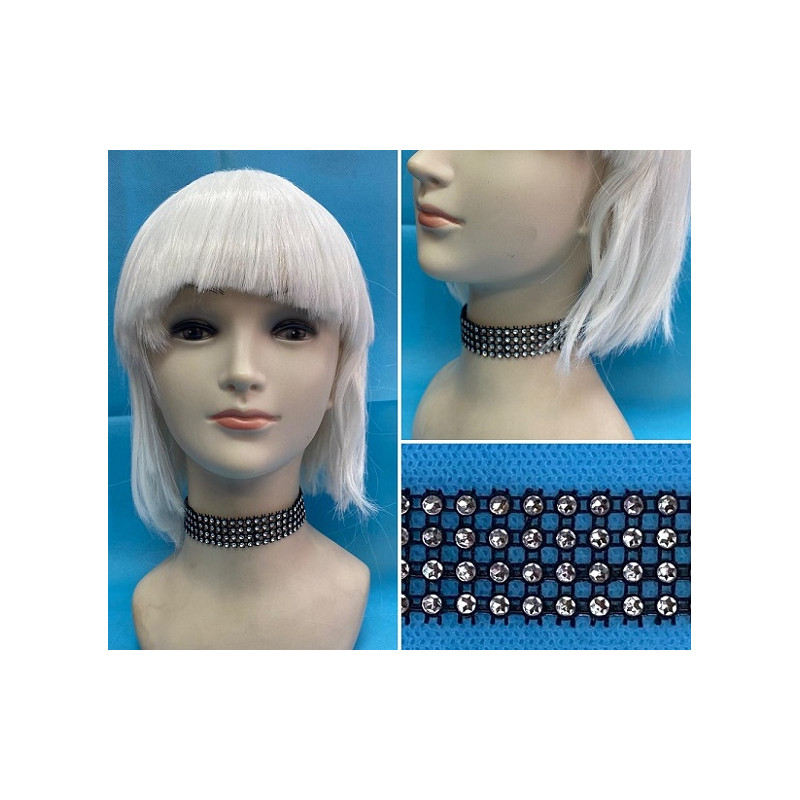 Collarino Punk con Strass