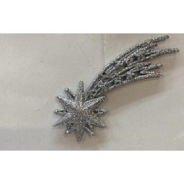 Cometa Argento 15 cm in metallo