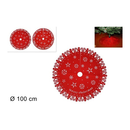 Copribase Albero Rosso 100 cm - 2 mod ass