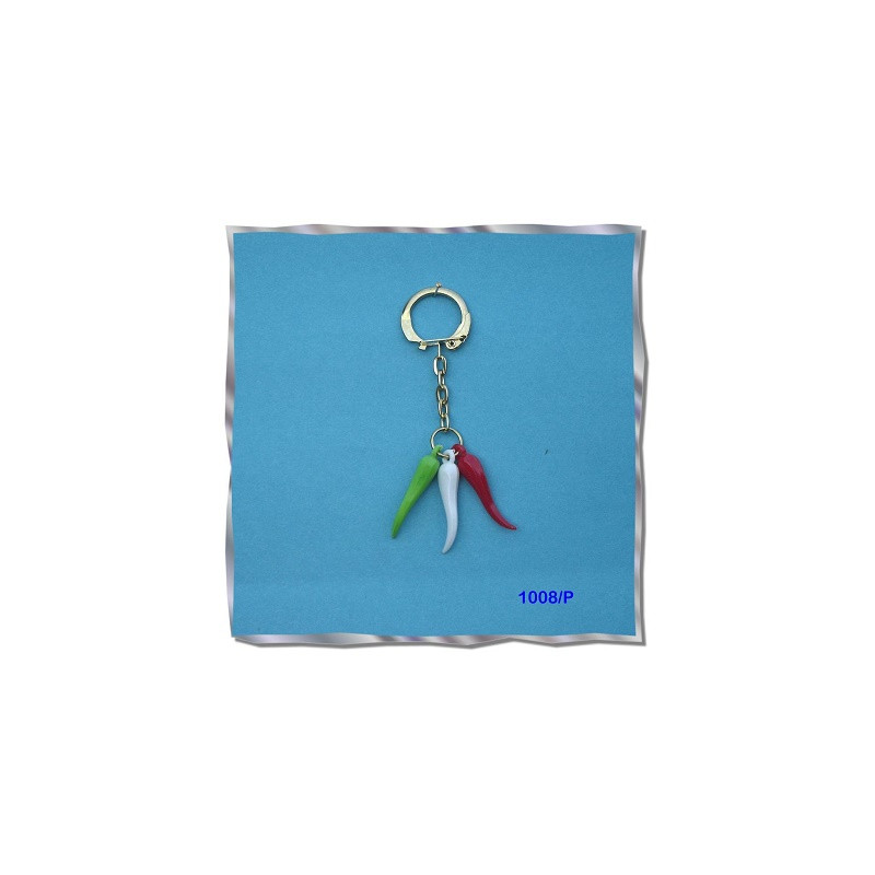 Corno tricolore ITALIA con portachiave