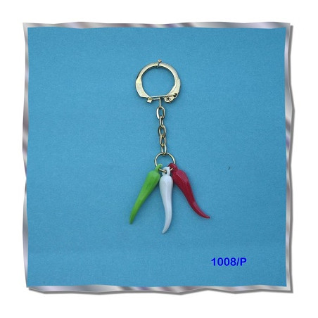 Corno tricolore ITALIA con portachiave