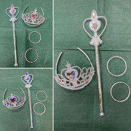 Corona Argento con scettro e bracciale