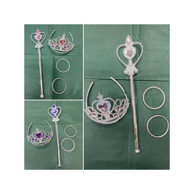 Corona Argento con scettro e bracciale
