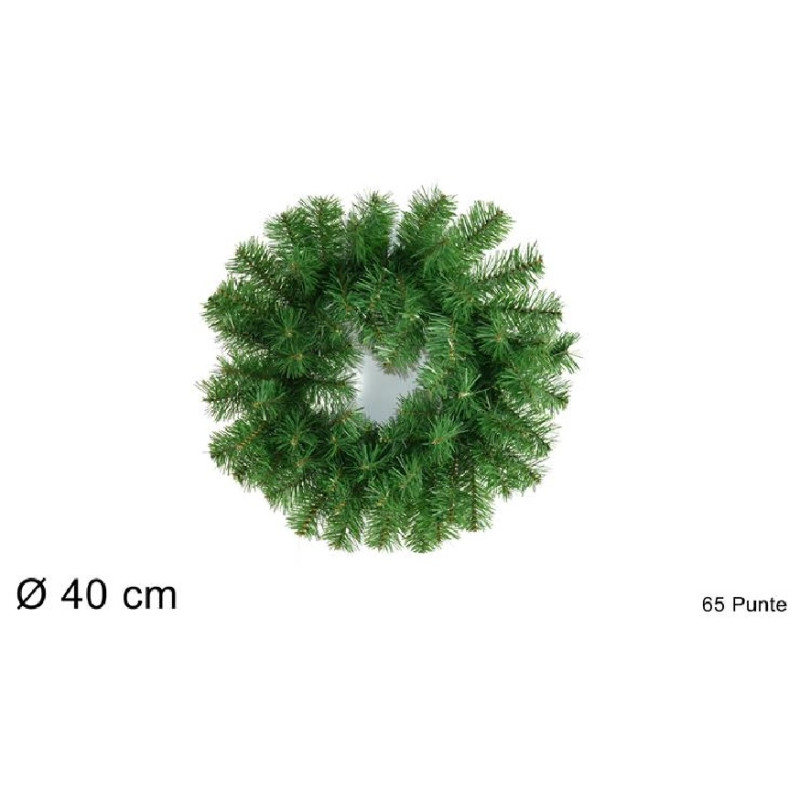 Corona Verde 40 cm 65 punte