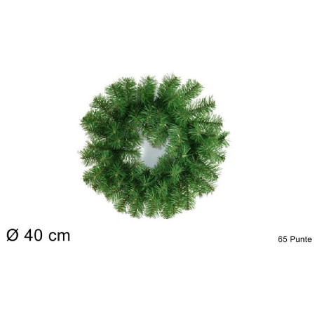 Corona Verde 40 cm 65 punte