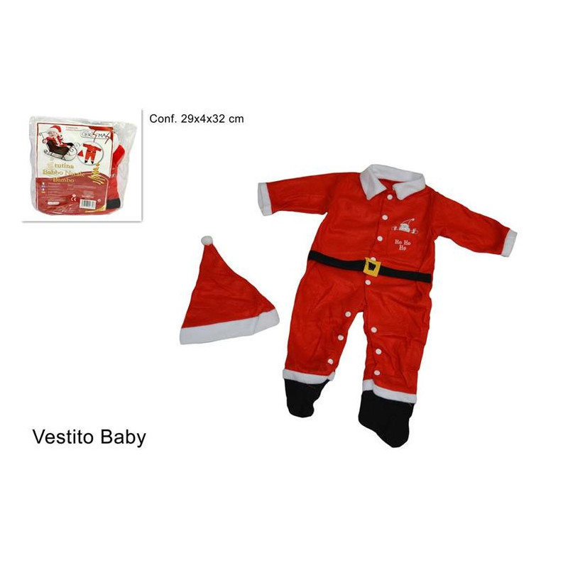 Costume BABBO NATALE - Tg 6/12 mesi