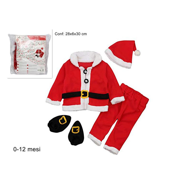Costume BABBO NATALE - Tg 6/12 mesi
