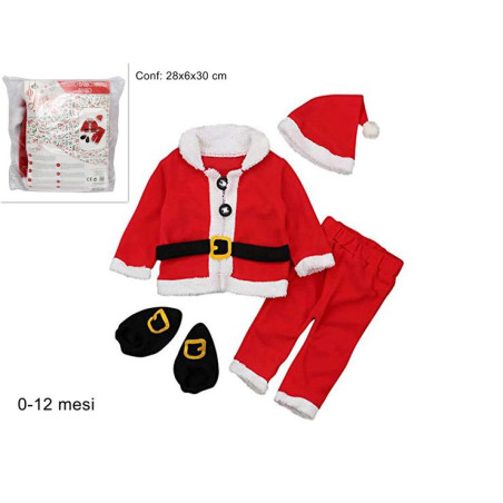 Costume BABBO NATALE - Tg 6/12 mesi