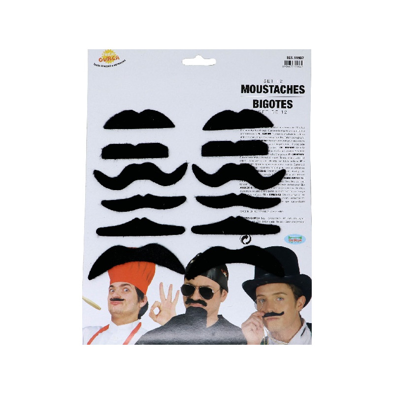 Baffi Neri mod ass (cf. 12 pz)