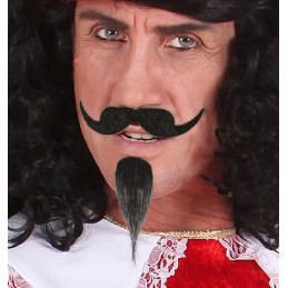 Baffi Neri Moschettiere con pizzetto