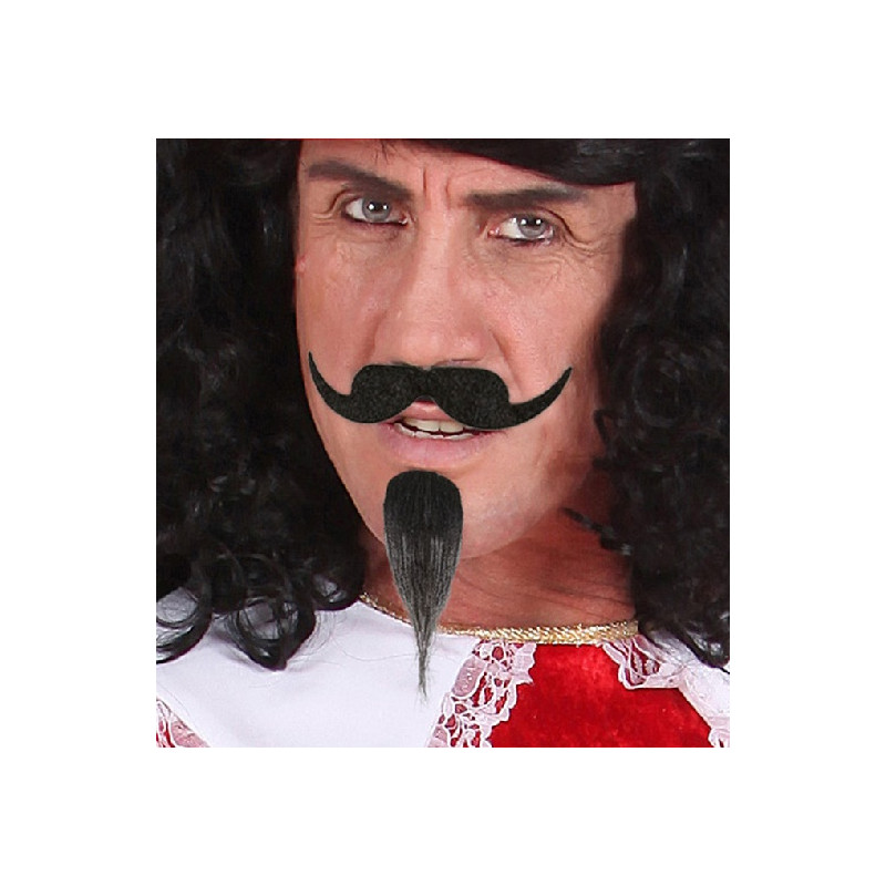 Baffi Neri Moschettiere con pizzetto