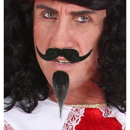 Baffi Neri Moschettiere con pizzetto