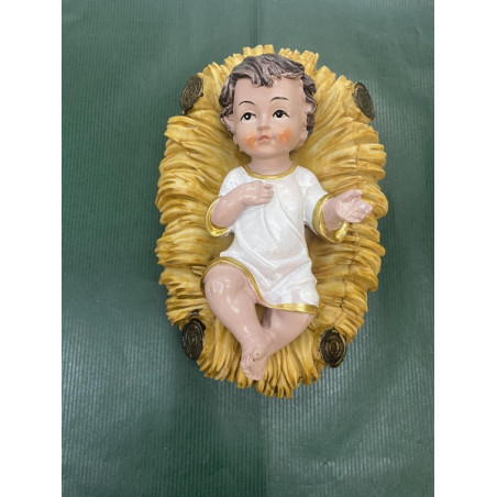 Bambino 19 cm con culla