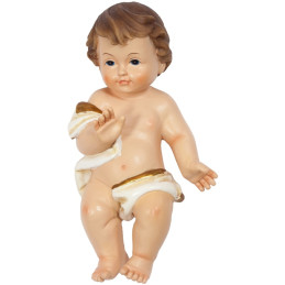 Bambino 6 cm mani aperte in resina dipinto a mano