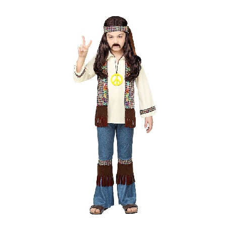 Costume HIPPIE - Tg L 11/13 anni 158 cm