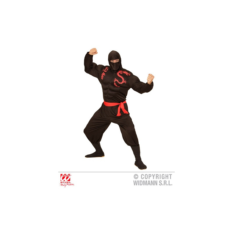 Costume NINJA con muscoli  - Tg L 52/54