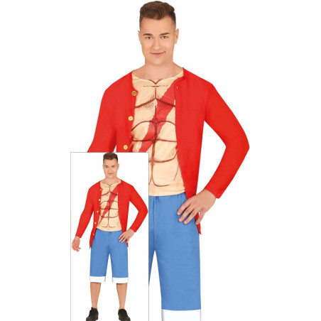 Costume PIRATA RUFY ONEPIECE - Tg L 52/54